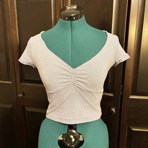 Women's Light Blue Ruched Top